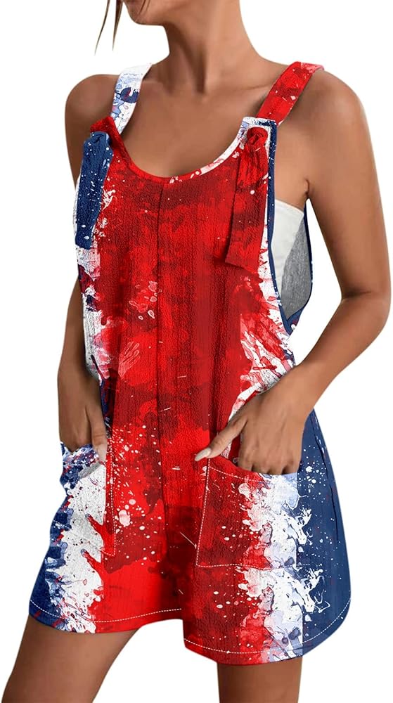 YUTANRAL Red White and Royal Blue,My Orders Placed Recently By Me Women's Jumpsuits,Rompers & Overalls Dressy One Piece Jumpsuits for Women Overalls for Women Women's Shorts Summer Dresses(Af-Red,XL)