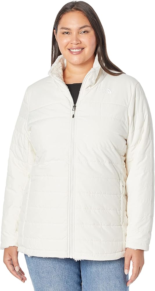 THE NORTH FACE Women's Mossbud Insulated Reversible Jacket (Standard and Plus Size), Gardenia White, 2X Plus