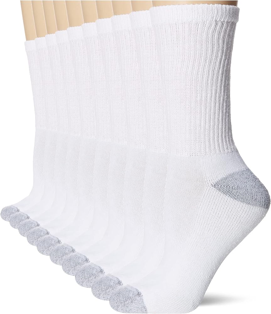 Hanes womens Value, Crew Soft Moisture-wicking Socks, Available in 10 and 14-packs