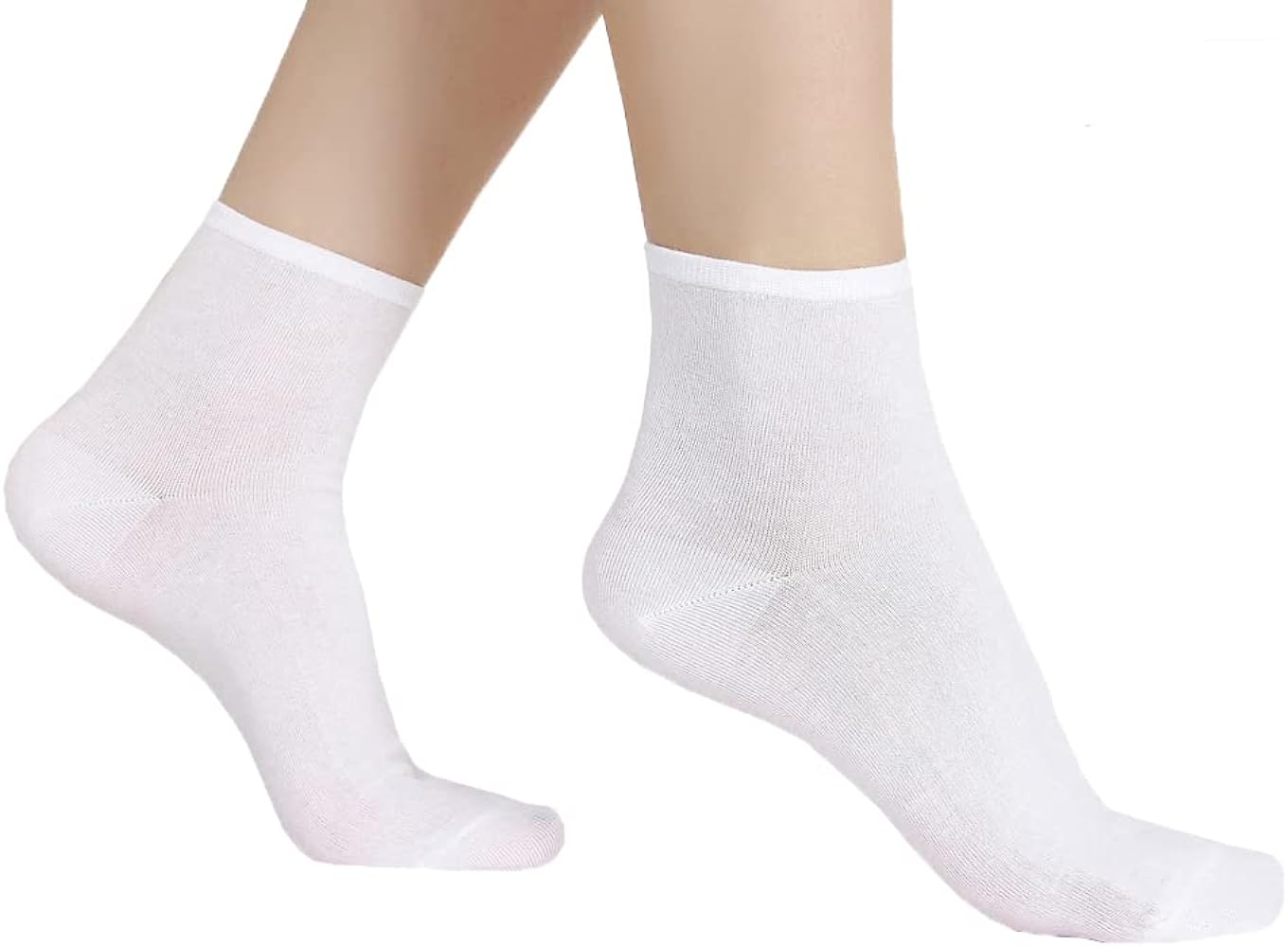 EABERN Womens Thin Cotton Socks,Soft Breathable Casual Above Ankle Crew Socks 6/9/12 Pairs