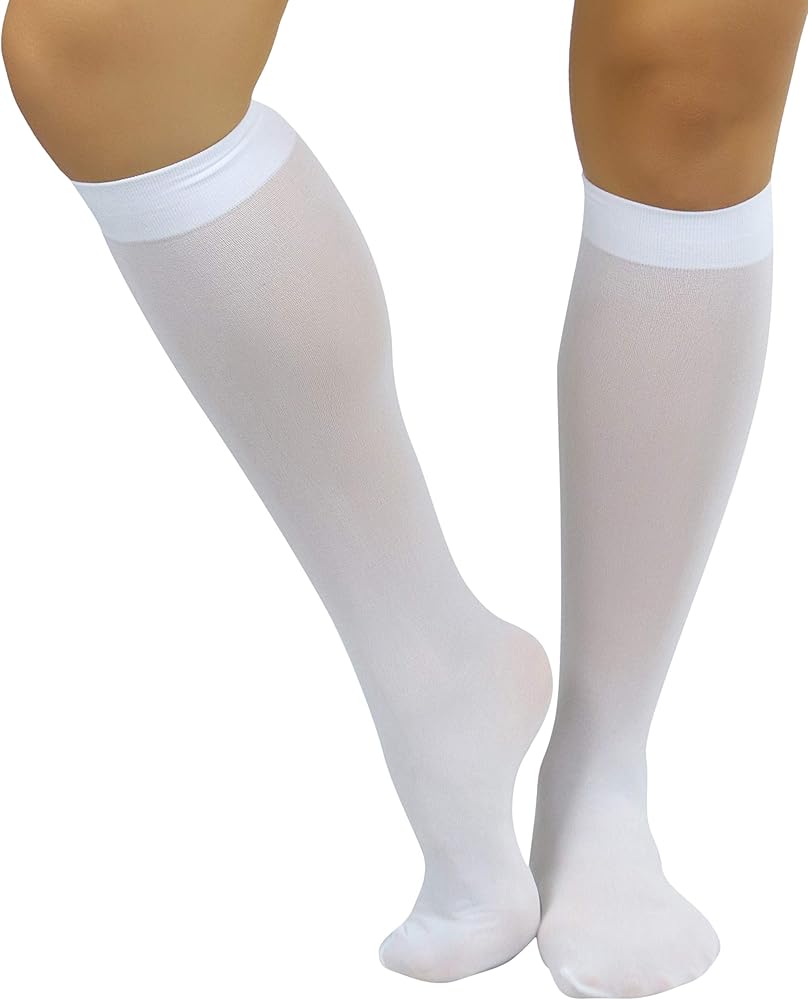 ToBeInStyle Women's Fashion Opaque Nylon Knee High Socks