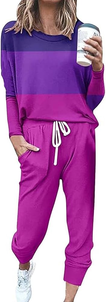 Women's Two Piece Outfits Tracksuits Loungewear Jogging Suits Casual Matching Sweatsuit Set