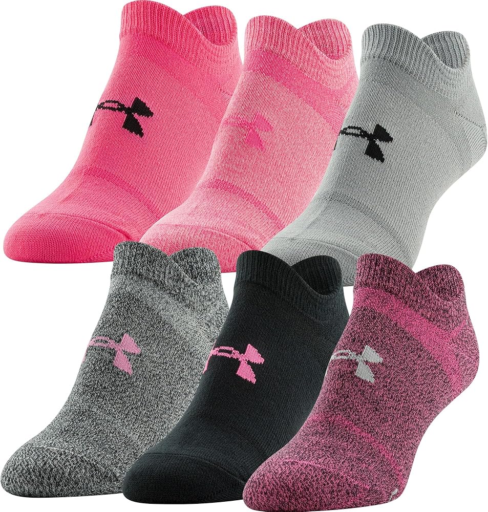 Under Armour Women's Essential 2.0 Lightweight No Show Socks, 6-Pairs