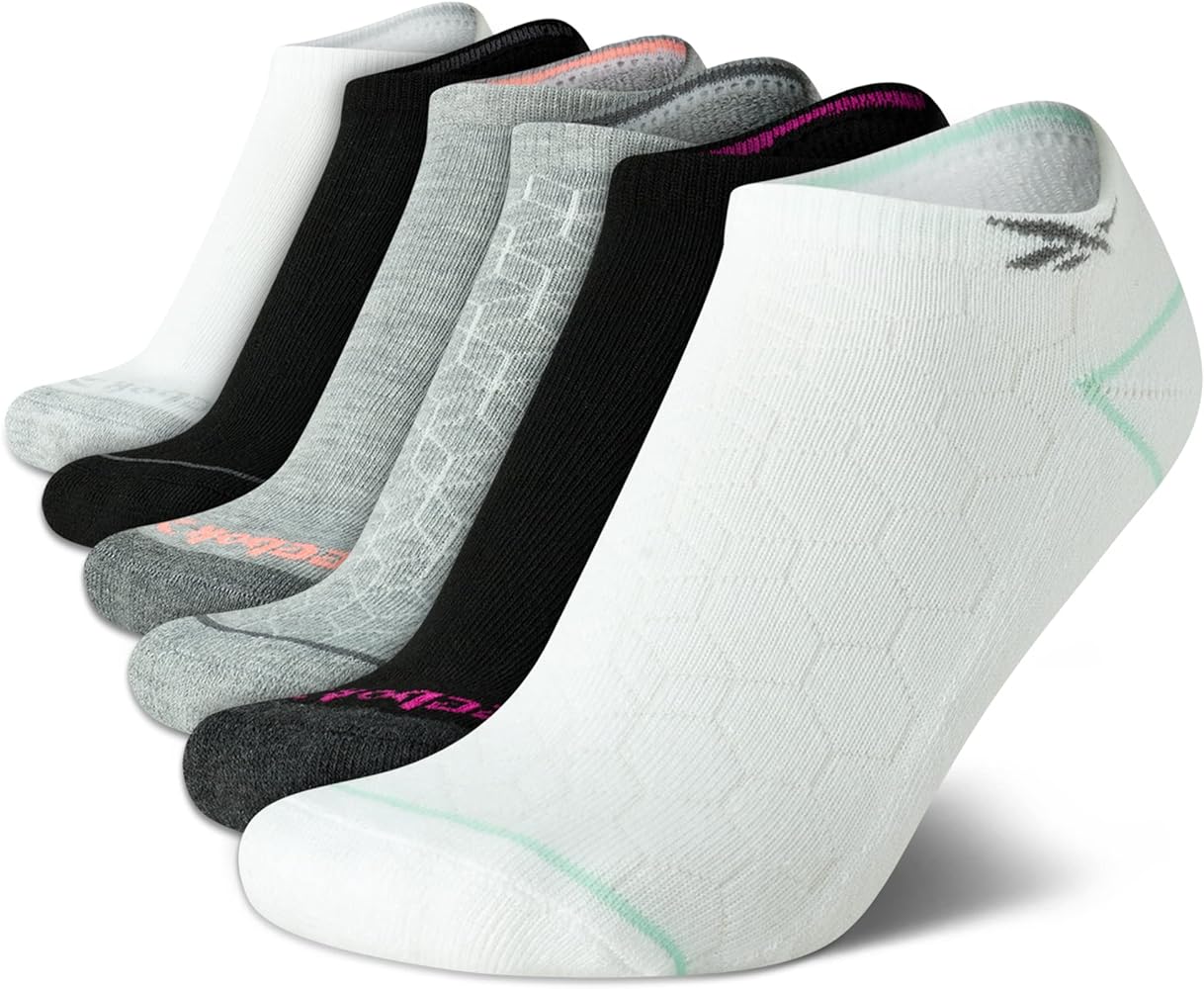 Reebok Women's Athletic Socks - Performance Cushioned Low Cut Socks (6 Pack)