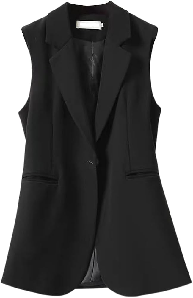 IDEALSANXUN Vest for Women 2024 Casual Lightweight Sleeveless Blazer Jackets Vest Tops