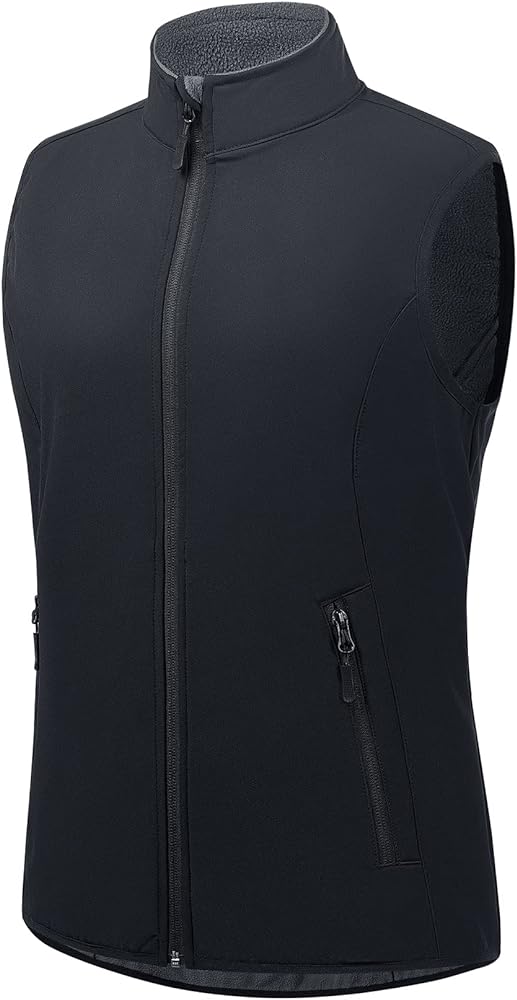 fit space Women's Lightweight Vest Soft Shell Waistcoat Sleeveless Windproof Jacket Zip Pockets Cycling Hiking Running Golf