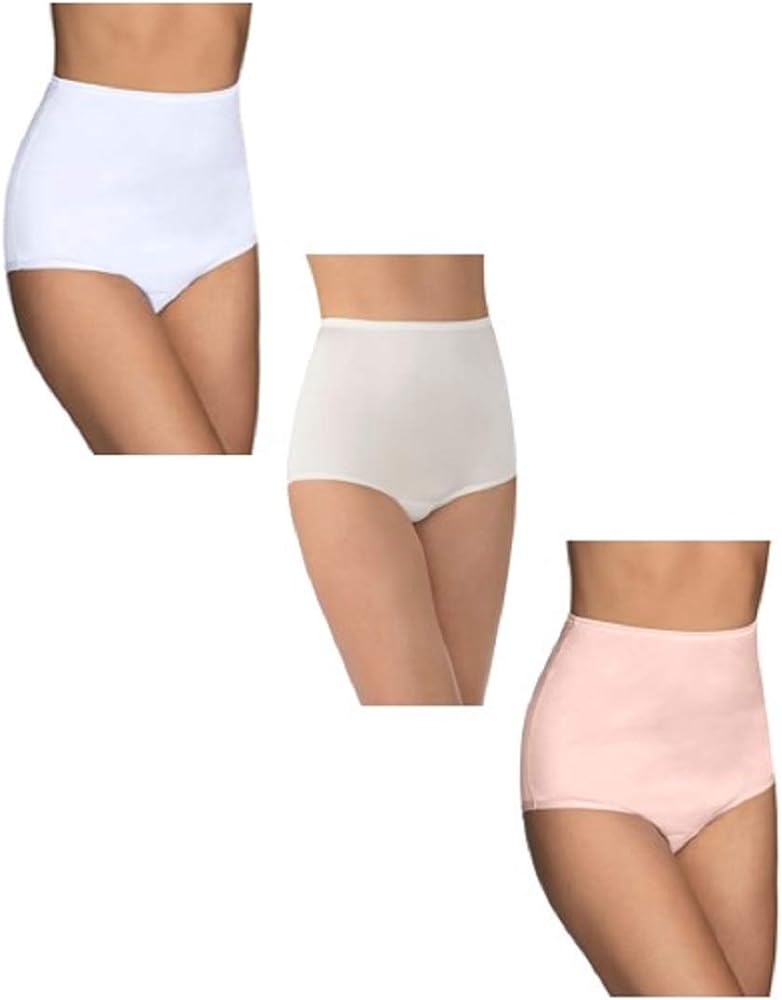 Vanity Fair Women's Plus Size Perfectly Yours Ravissant Tailored Brief Panty 15712,Star White/Candleglow/Blushing Pink, 2X-Large/9