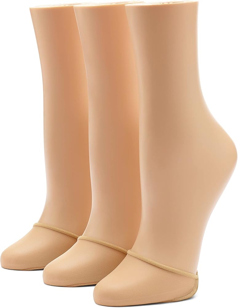 HUE Perfectly Bare Sheer Toe Cover (Pack of 3)