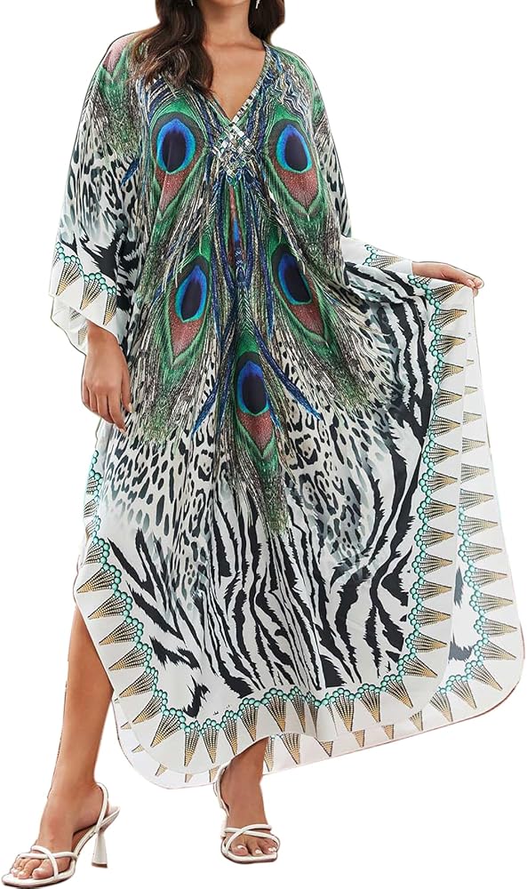 Kaftan Women Dress Plus Size Kaftans Beach Caftan Loose Caftans Swimsuit Cover Up Mumu Dress Casual Long Dress