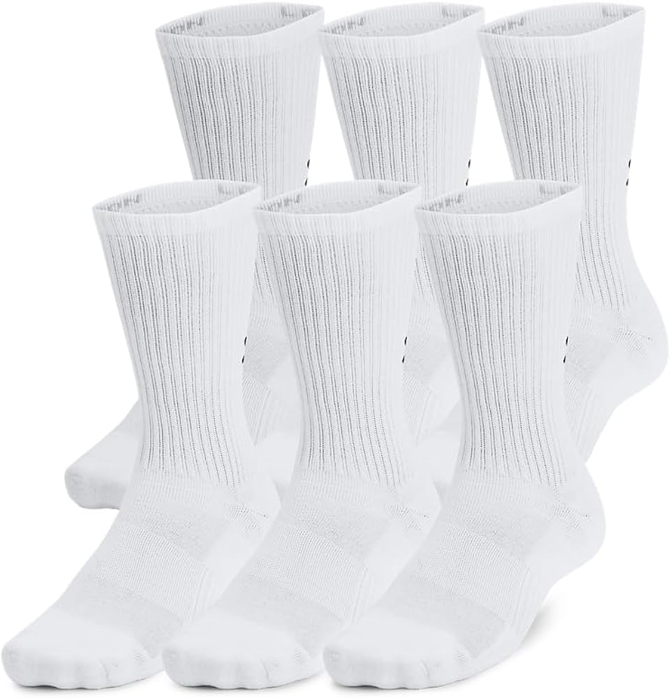 Under Armour Unisex-Adult Training Cotton Crew Socks 6 Pack