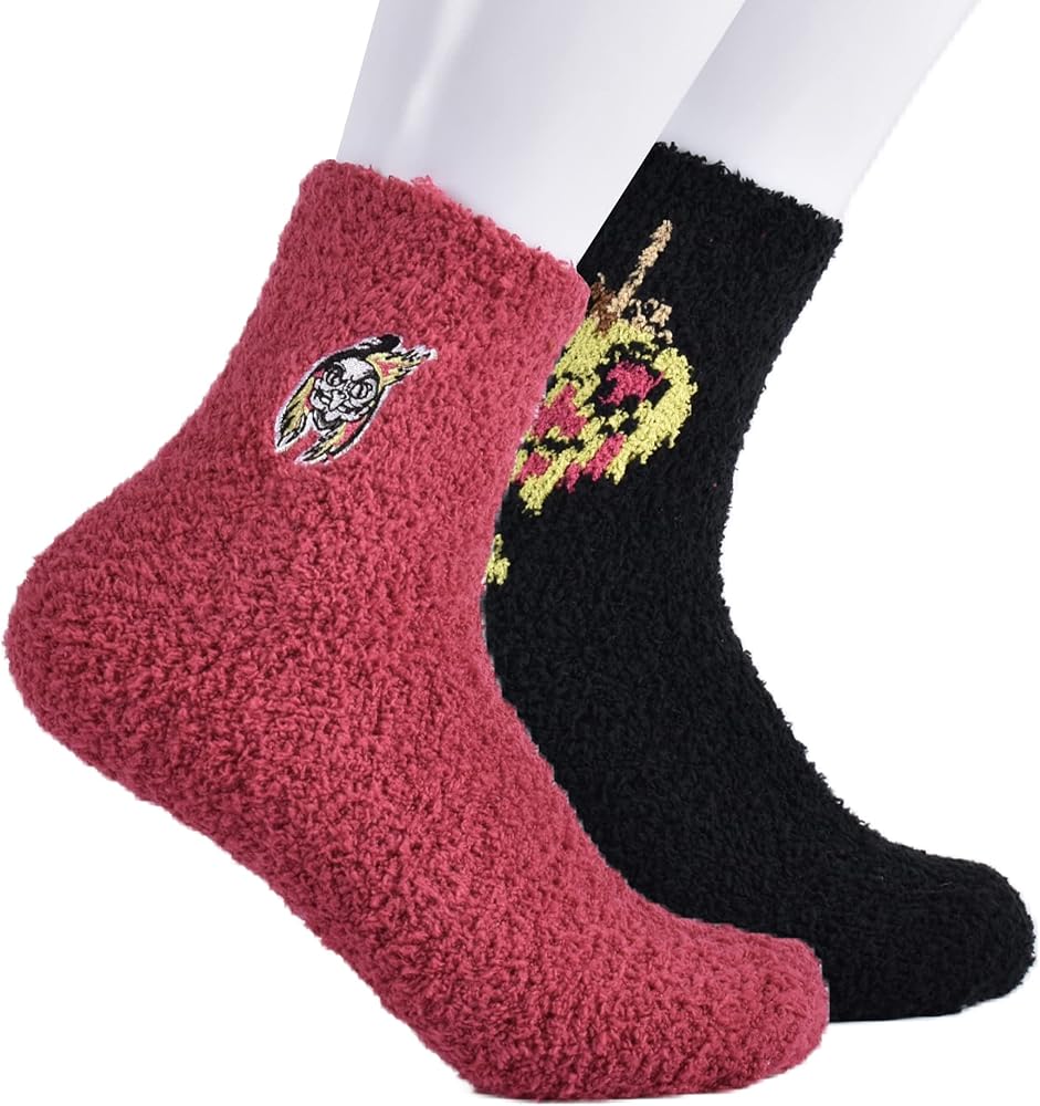 Disney Women's 2-Pack Crew Socks, Magenta, 9/11