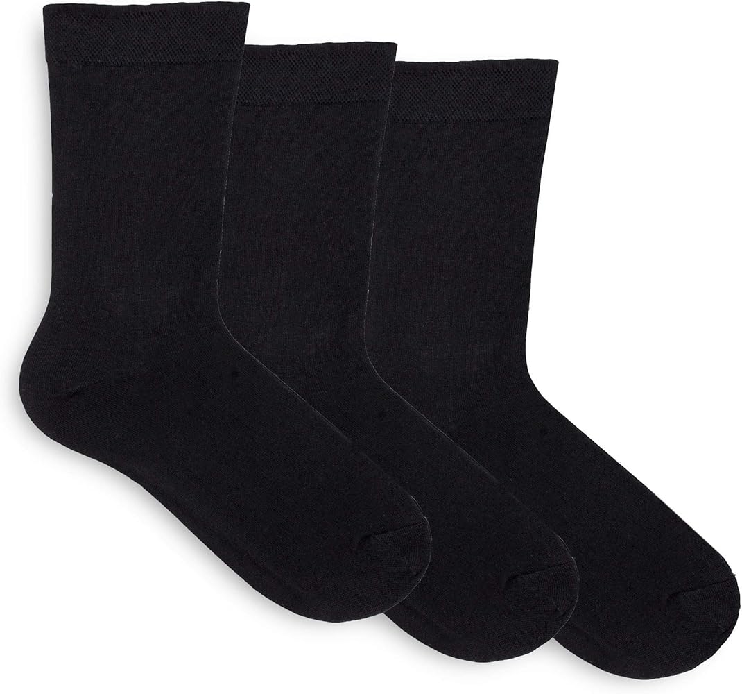 HUE Women's Solid Femme Top Sock 3 Pack