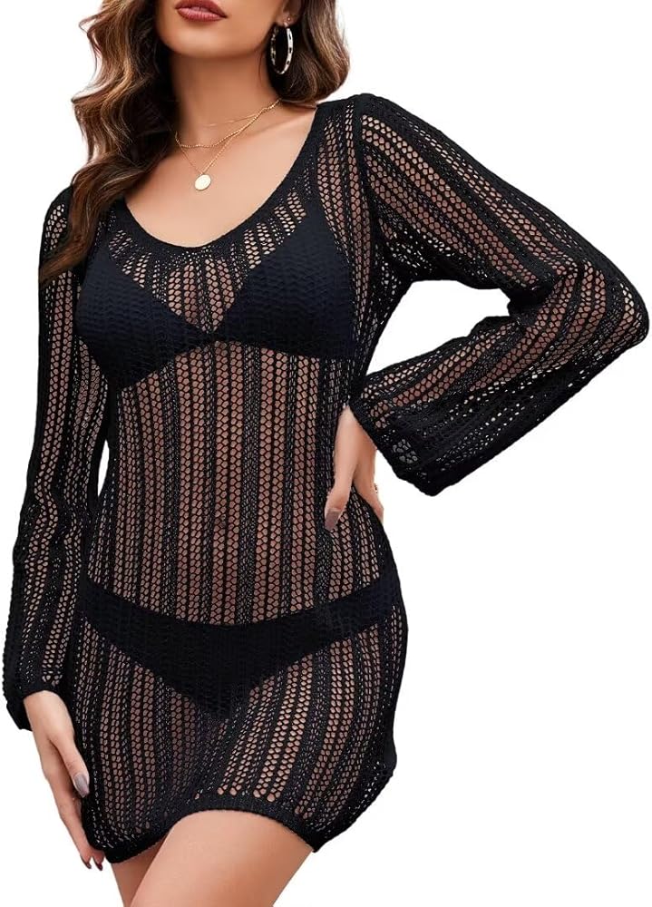 Swimsuit Coverup for Women Women's Summer Swimsuit Bikini 2024 Beach Swimwear Crochet Cover up