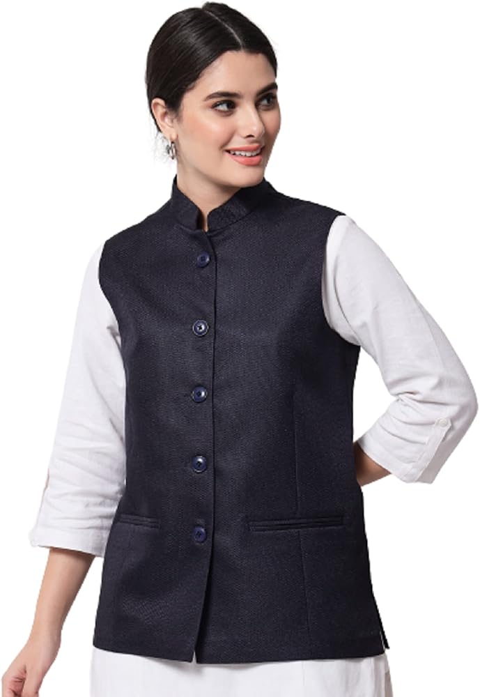 Women's Export-Quality Indian Traditional Nehru Jacket/Waistcoat