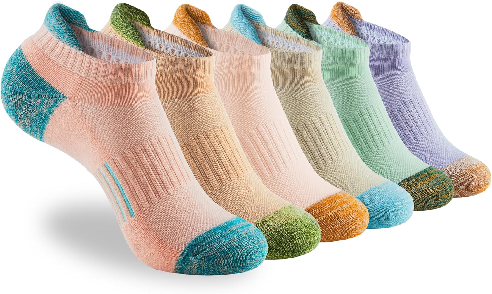 ATBITER Ankle Socks Women's With Cushioned Athletic Running No Show Low Cut Tab Socks 6-Pairs