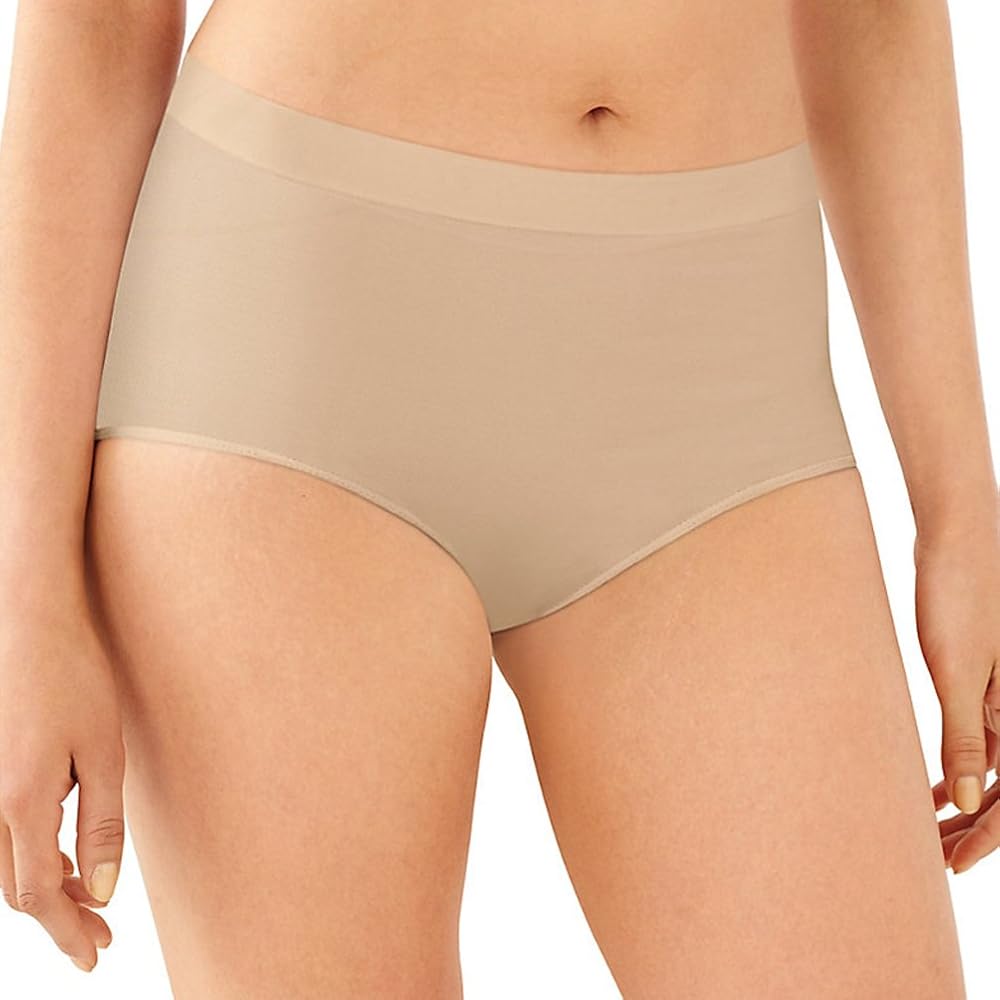 Bali Women's Seamless Panties, Smoothing Brief Underwear, Full-Coverage Stretch Microfiber Briefs