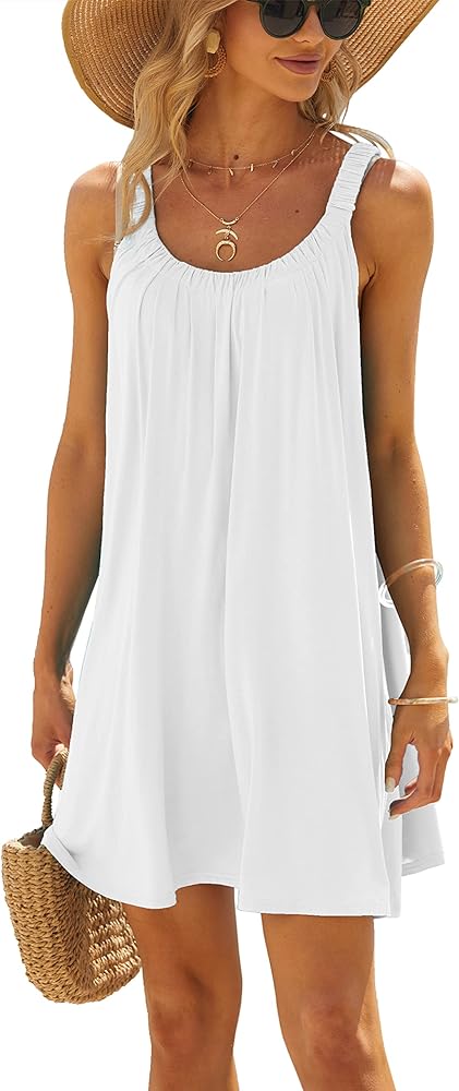 Women's Beach Dress Bikini Beachwear Coverups Casual Vacation Short Summer Halter Dresses