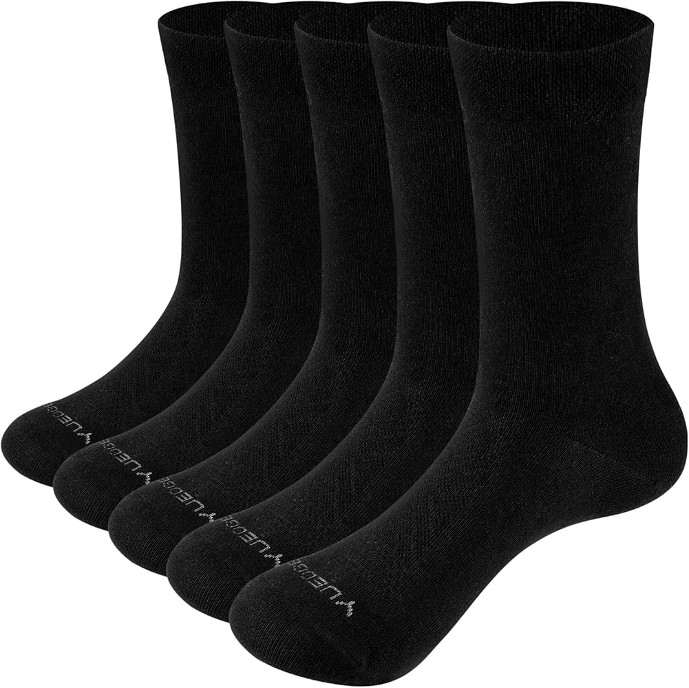 Women's Dress Socks Breathable Cotton Tall Basic Womens Socks Lightweight Thin Socks For Women, 5 Pairs