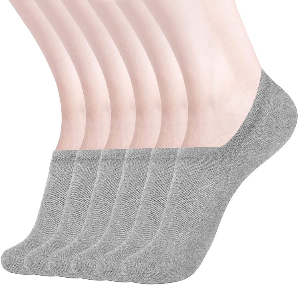 DIBAOLONG Womens No Show Socks Non Slip Flat Boat Line Low Cut Socks (6-12 Packs)