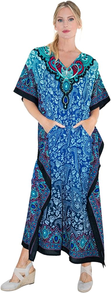 Miss Lavish London Women's Kaftan Dresses, Sizes S-3XL, Regular & Plus Size Kaftans