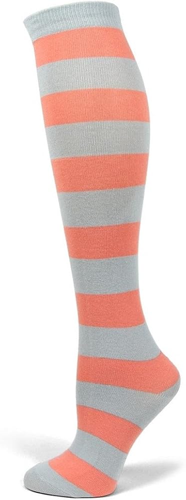 Elite Quality Colorful Soft Cotton Women's Striped Knee High Socks