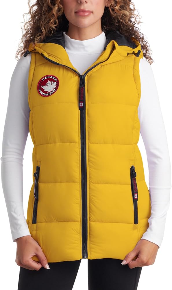 CANADA WEATHER GEAR Women’s Vest - Quilted Puffer Vest - Outerwear Sleeveless Jacket, S-XL