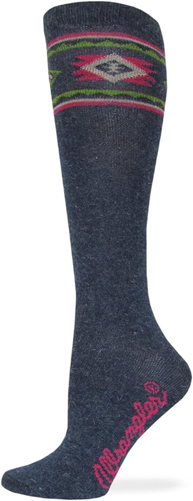 Wrangler Womens Angora Blend Aztec Pattern Knee High Boot Socks 3 Pack