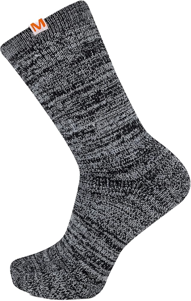 Merrell Men's and Women's Cloud Crew Socks-1 Pair Pack-Ultra Soft Cushioned Comfort Work & Sport Recovery