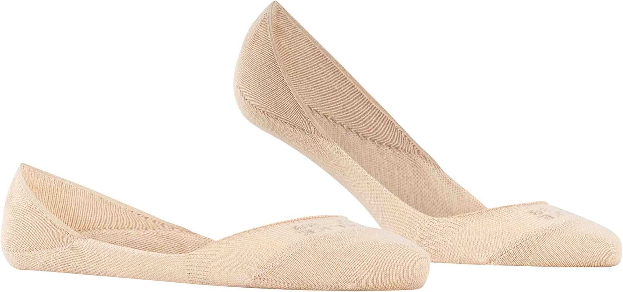 FALKE Women's Step Medium Cut Box No Show Socks, Sustainable Cotton, Beige (Cream 4011), 9.5-10.5, 1 Pair