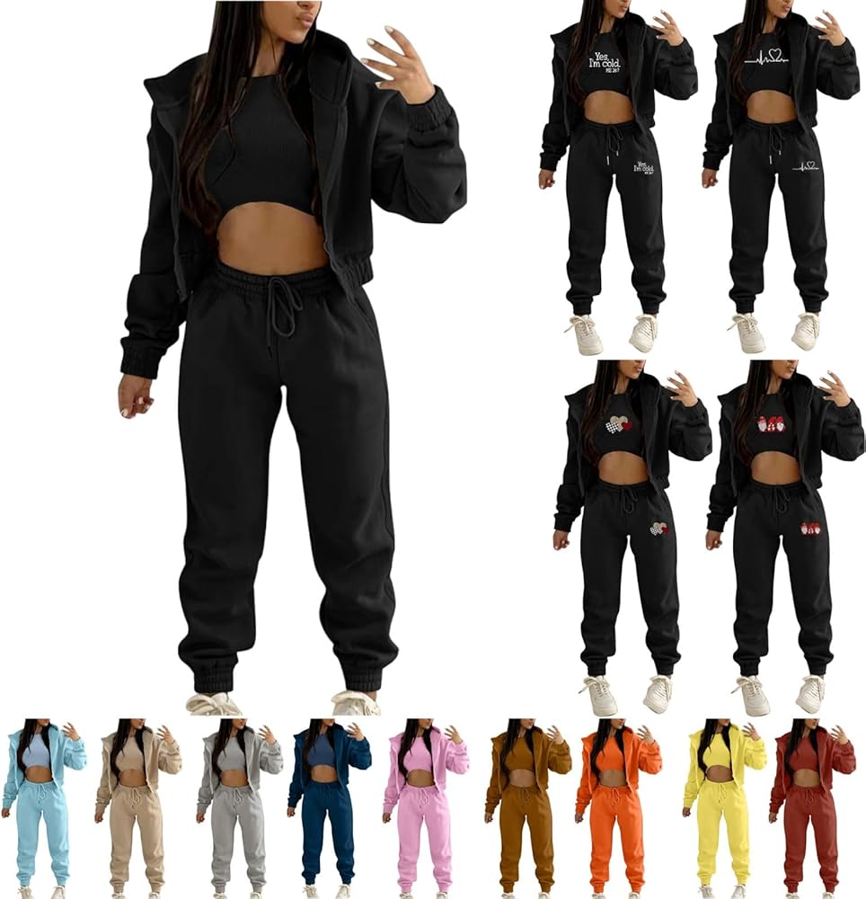 My Orders Lightning Deals of Today Pink Track Suits for Women Set Y2K Women Casual Clothing Women's Sweatpants Set Airport Outfit for Women