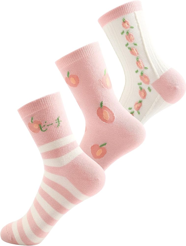 Cute Socks for Women Funny Crew Socks Cotton Cute Animal Ankle Socks 3 Pairs Great Gifts for Girls