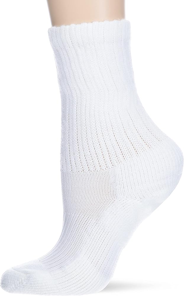 Thorlos Women's AMX Max Cushion Fitness Ankle Socks, White, Medium