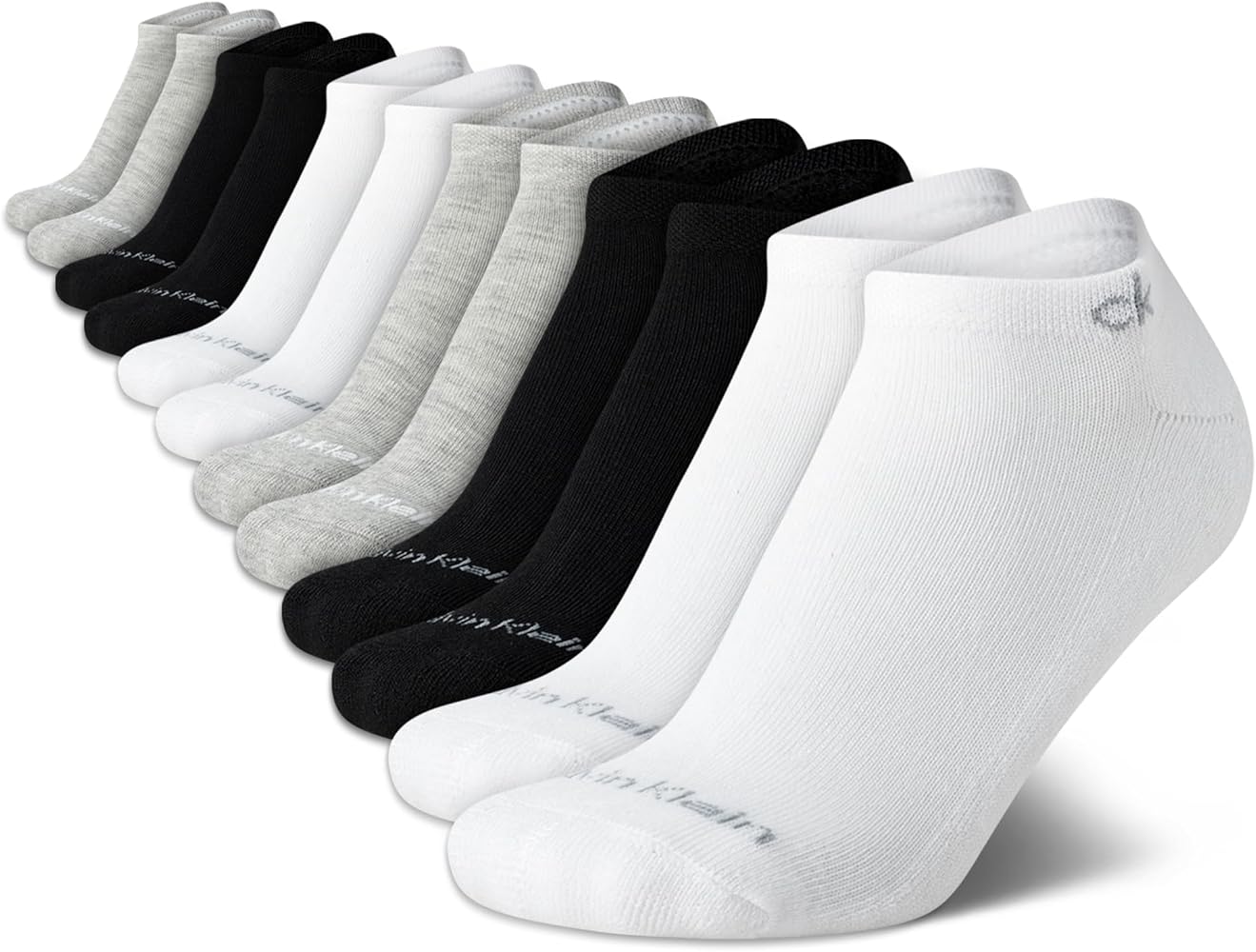 Calvin Klein Women's Athletic Socks - Lightweight Performance No Show Socks (12 Pack)