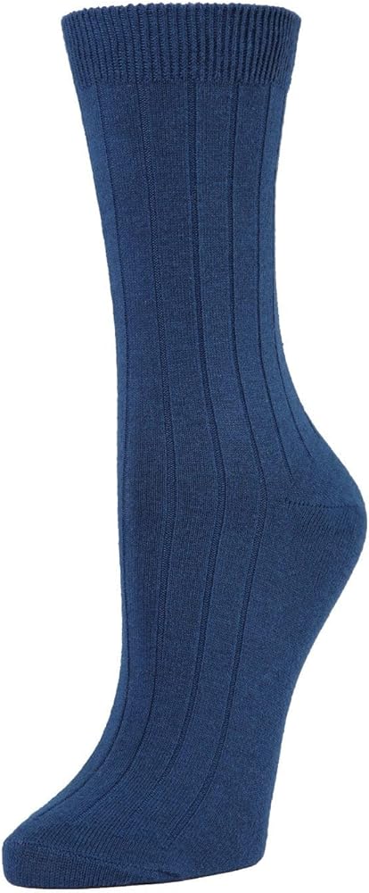 MeMoi Women's Neutral Ribbed Knit Essential Boot Socks