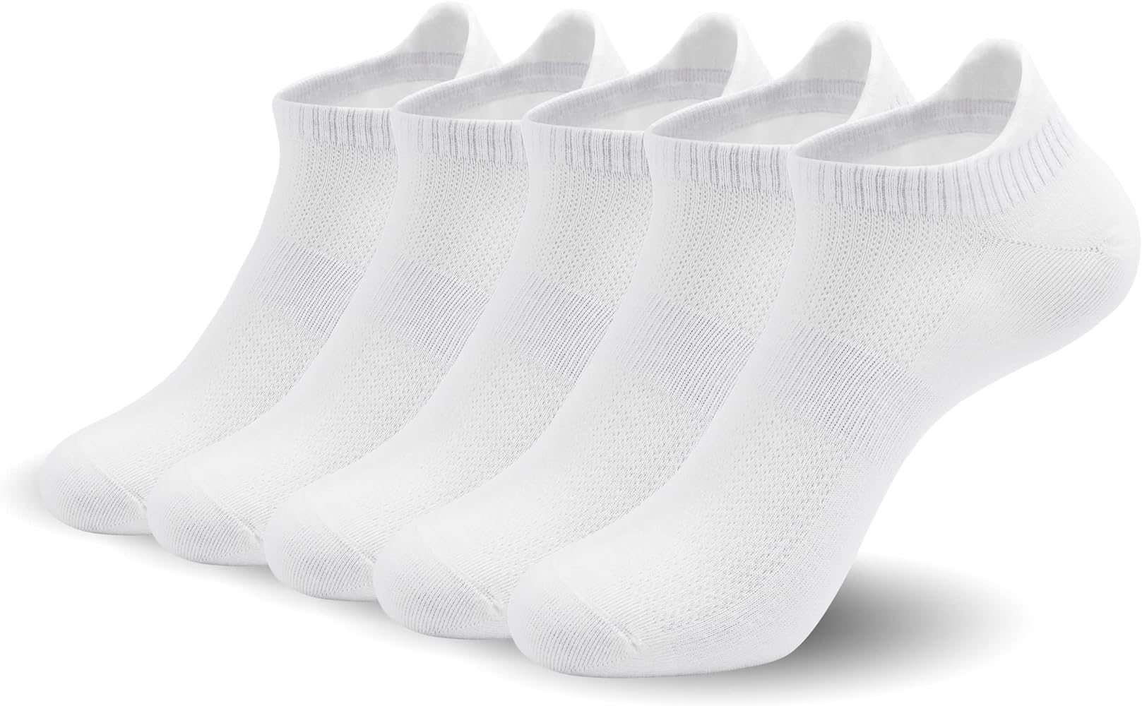 SERISIMPLE Women Ultra Thin Socks Viscose Bamboo Low Cut No Show Ventilating Ankle Anti Odor Arch Support Mesh Socks 5 Pairs