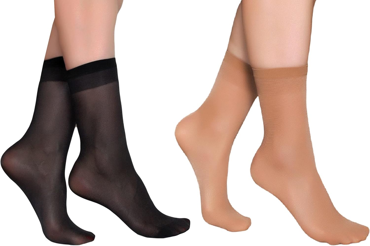 Women's 10 Pairs Nylon Ankle High Sheer Socks Tights Hosiery Socks Stocking Socks Women