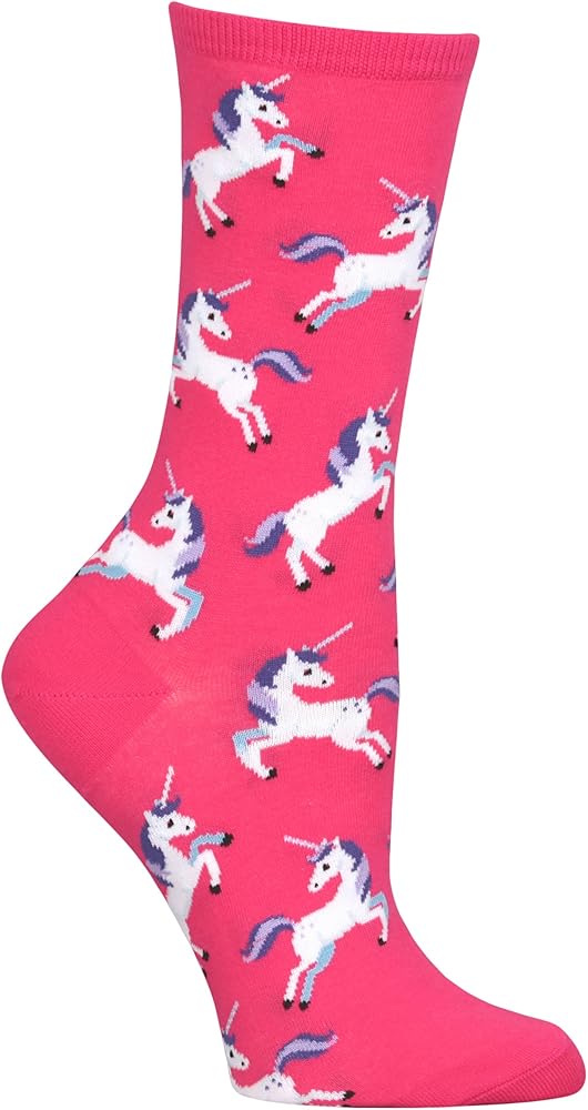 Hot Sox Women's Funny Animal Crew Socks-1 Pair Pack-Cool & Cute Wordplay Novelty Fashion Gifts