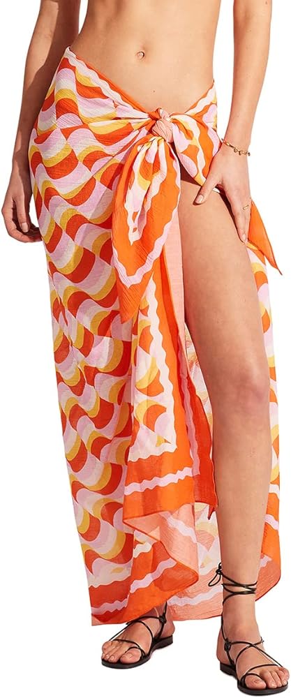 Seafolly Women's Printed Sarong Pareo Swimsuit Cover Up Wrap