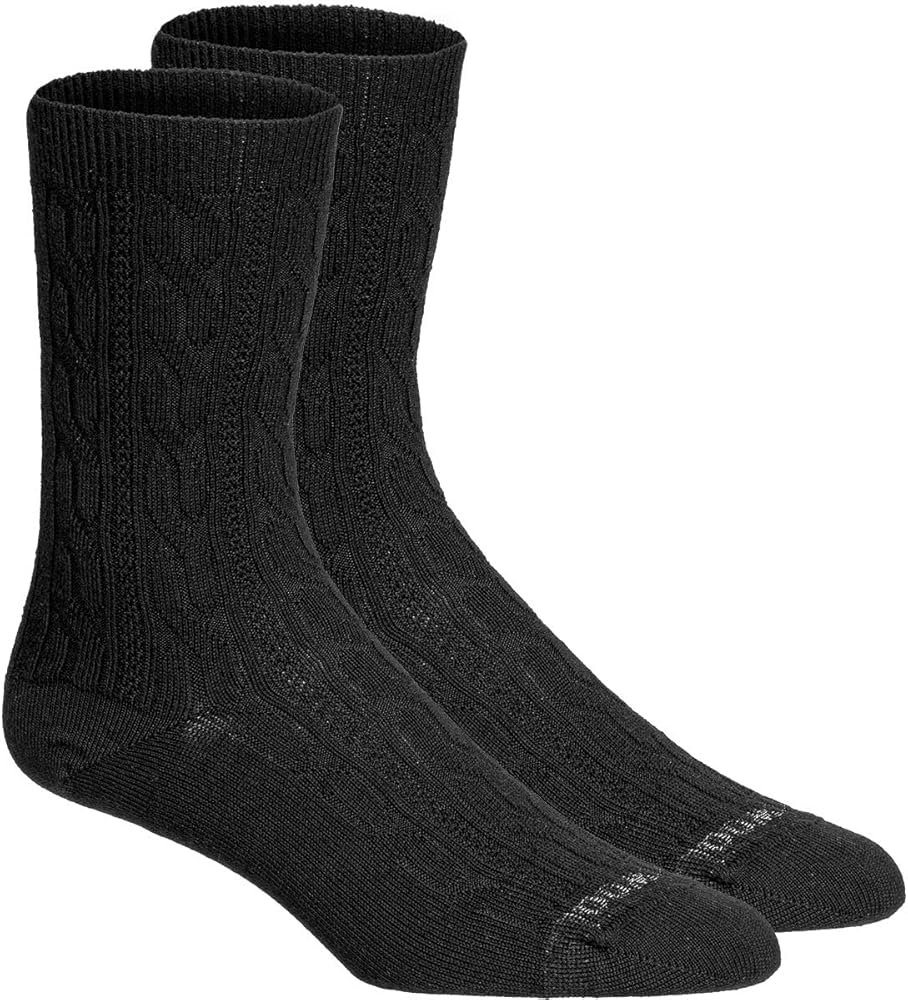 Smartwool Everyday Zero Cushion Merino Wool Cable Crew Socks for Men and Women (2 Pack)