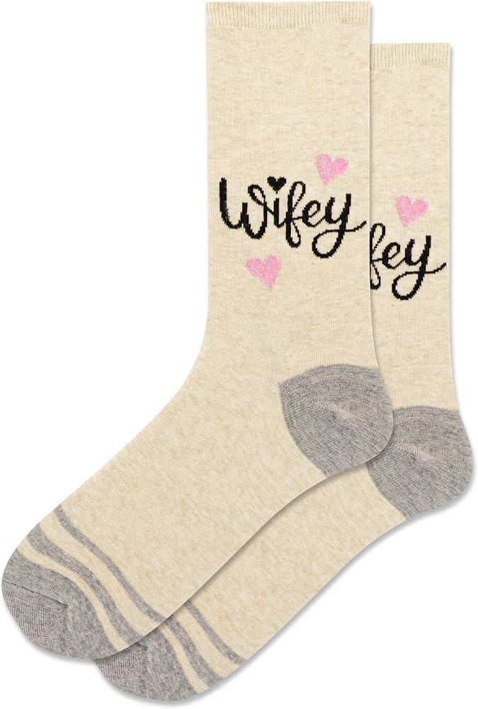 Hot Sox Women's Fun Wedding Bliss Crew Socks-1 Pair Pack-Cool & Cute Bride Novelty Gifts