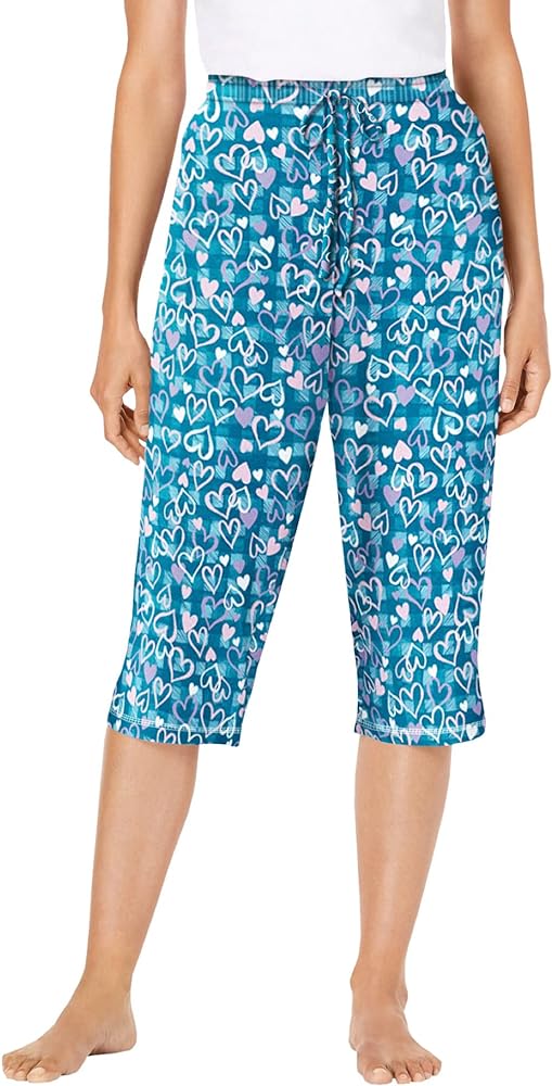 Dreams & Co. Women's Plus Size Knit Sleep Capri