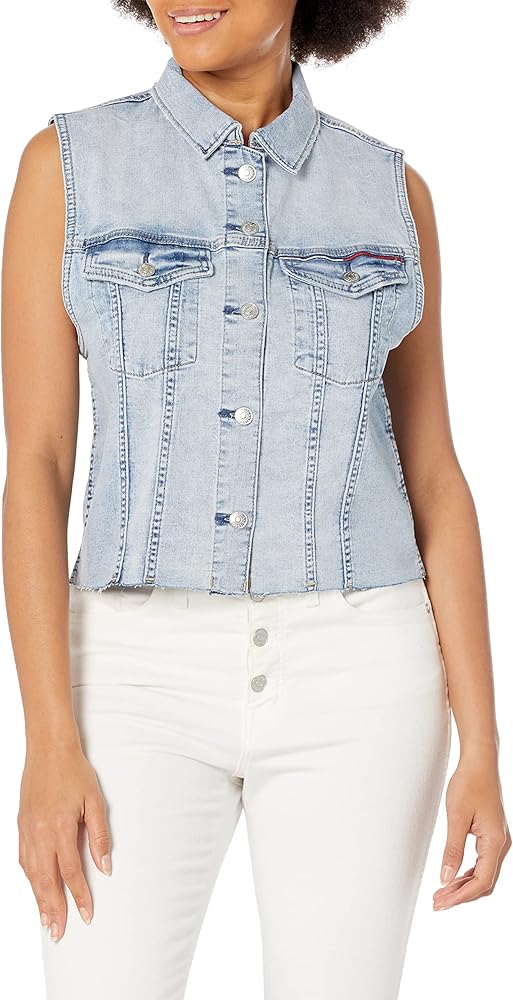 Tommy Hilfiger Women's Everyday Trucker Denim Jean Vest