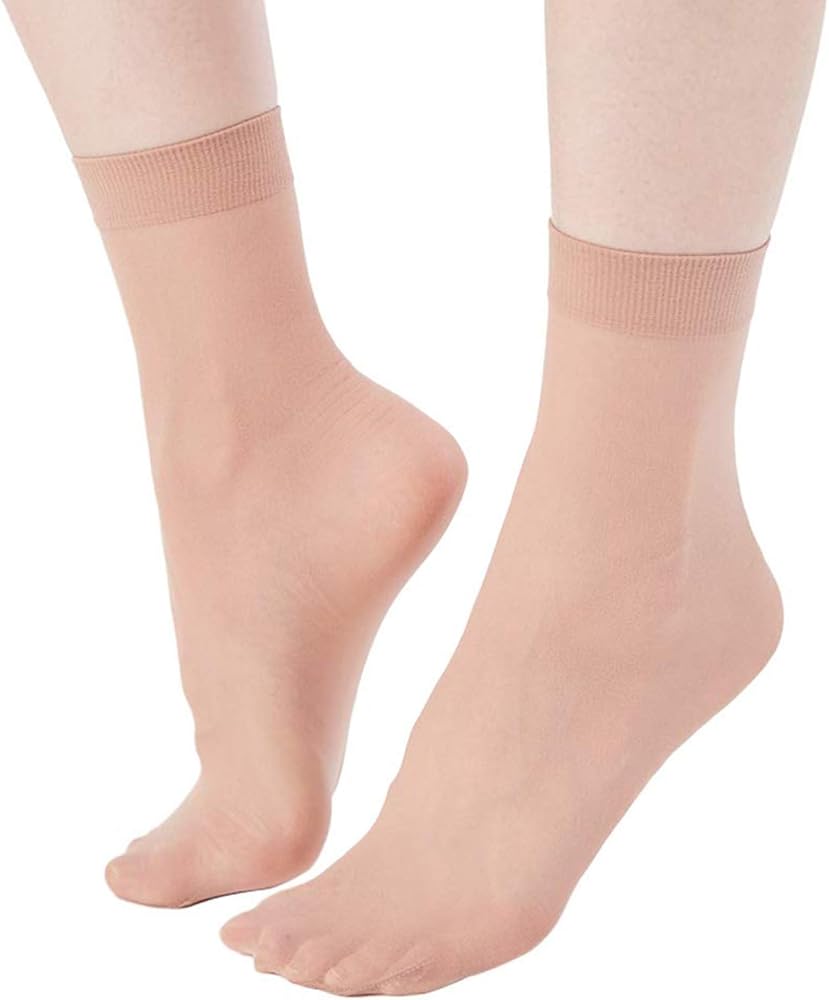 MANZI 12 Pairs Women's Ankle High Sheer Socks…