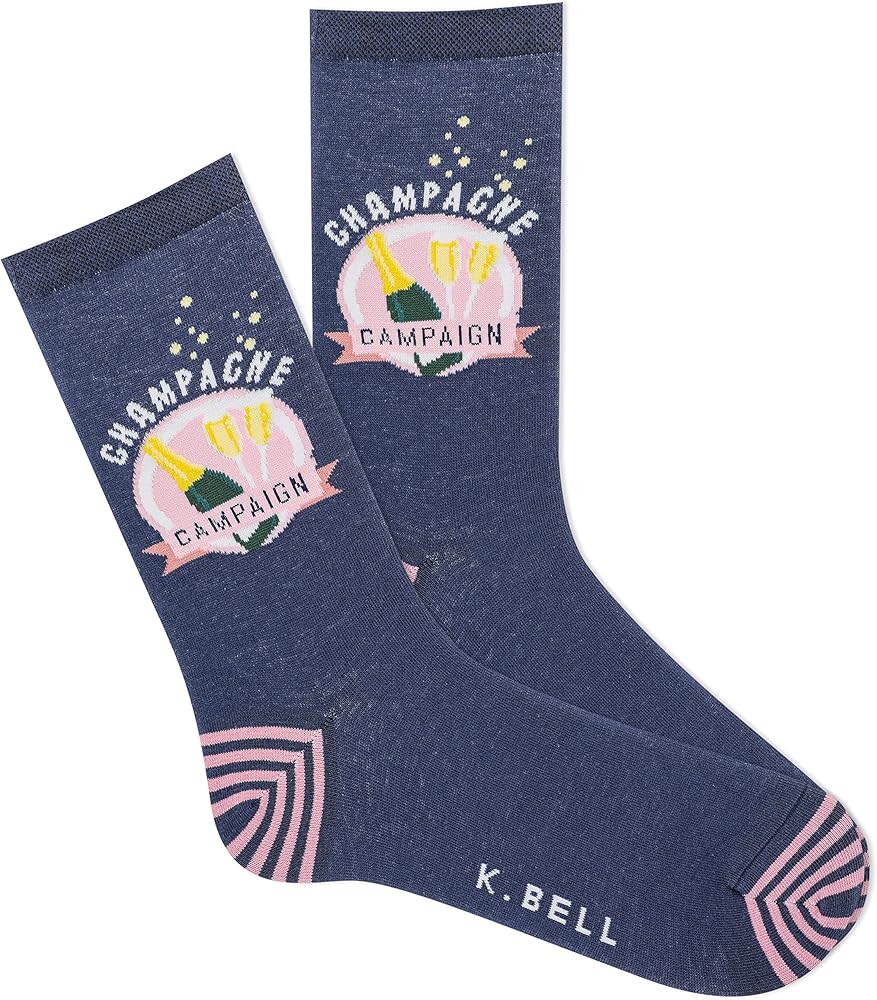 K. Bell Women's Fun Food & Drink Crew Socks-1 Pairs-Cool & Cute Pop Culture Novelty Gifts