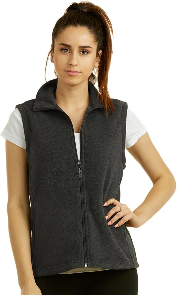 Women's Polar Fleece Full Zip Up Winter Vest