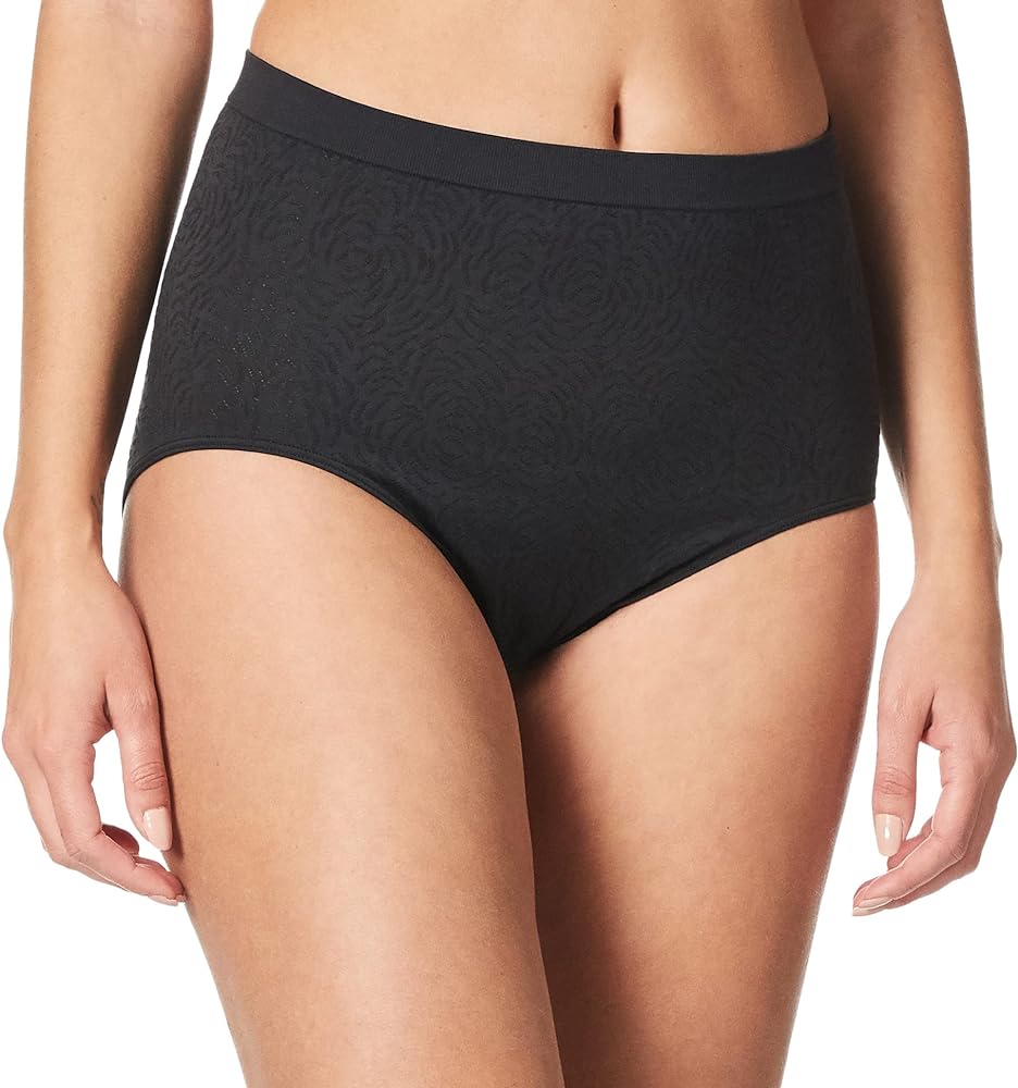 Bali Comfort Revolution Seamless Panty, Microfiber Stretch Underwear, Women’s High Rise Brief