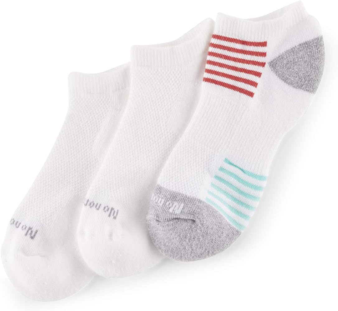 No nonsense Women's Mesh No Show Liner Socks, Cushioned