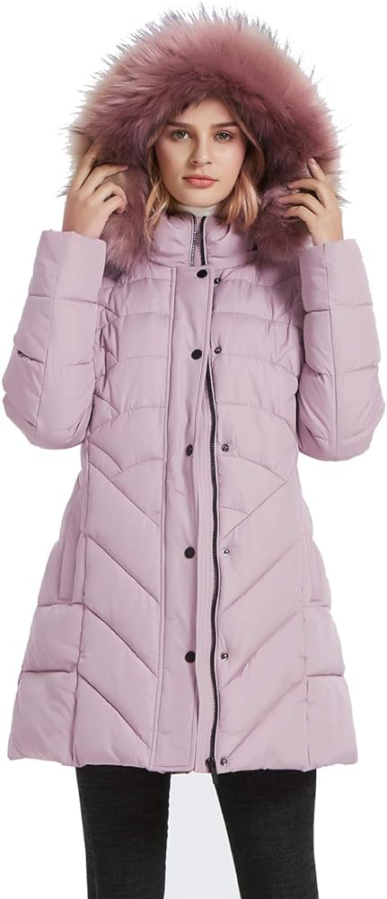 BINACL Women's Winter Warm Thicken Long Outwear Pockets Coat Parka Jacket XS-XXL