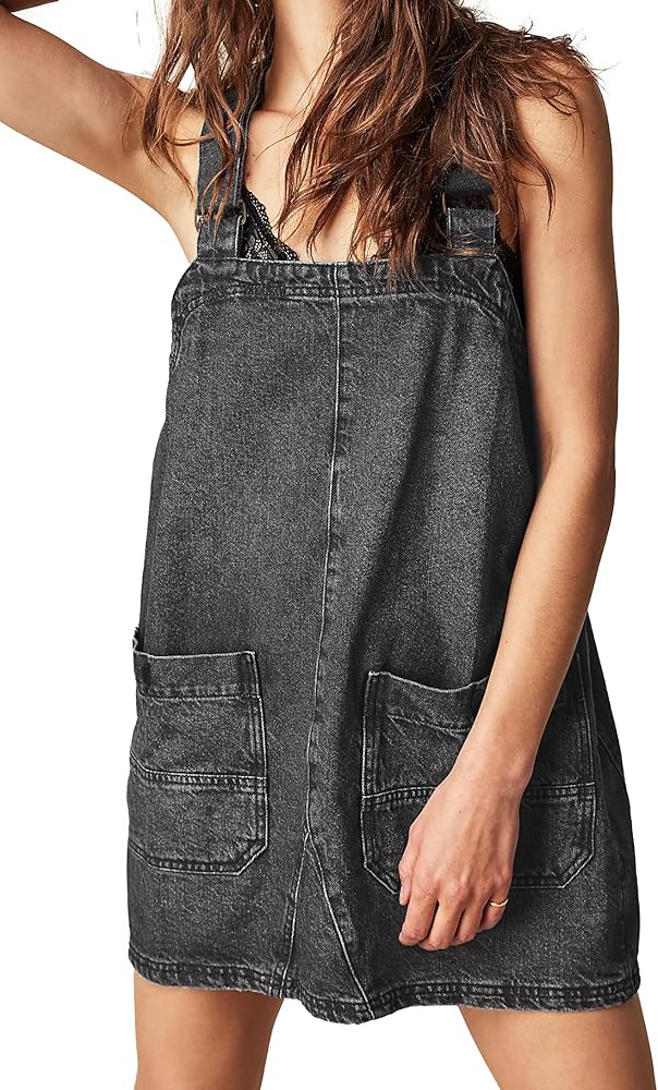 Jumppmile Womens Denim Overalls Casual Summer Adjustable Strap Jeans Rompers Overalls