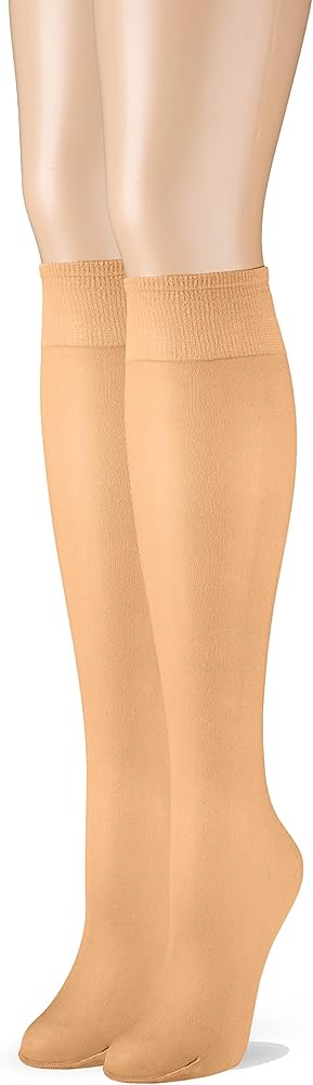 Women's Plus Size Queen Ultra Soft Microfiber Knee High Stockings 2-Pack